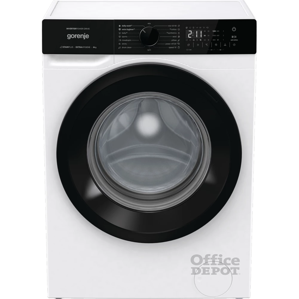 Gorenje WNHA62SASEU fehér, elöltöltős, keskeny, max.1200ford., 6 kg, mosógép