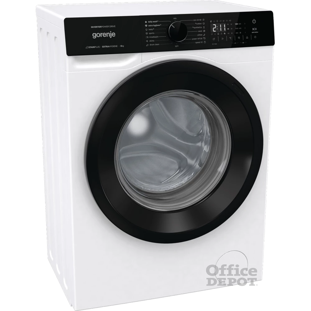 Gorenje WNHA62SASEU fehér, elöltöltős, keskeny, max.1200ford., 6 kg, mosógép
