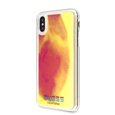 Guess iPhone X/XS rózsaszín/homok sötétben világító tok Guess iPhone X/XS rózsaszín/homok sötétben világító tok