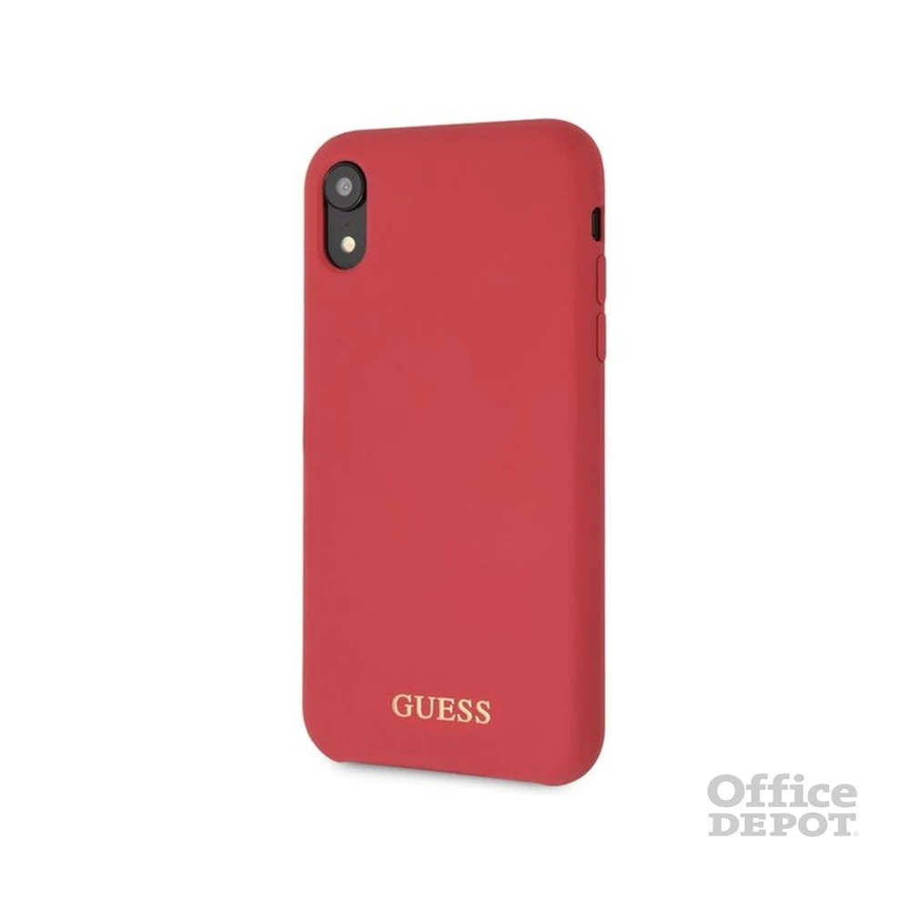 Guess szilikon, iPhone 8 Plus piros/arany logós szilikon tok