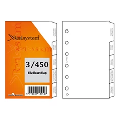 Realsystem 3/450 elválasztó lap gyűrűs naptár kiegészítő Realsystem 3/450 elválasztó lap gyűrűs naptár kiegészítő