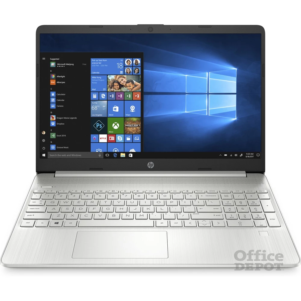 HP 15s-eq1004nh laptop (15,6"FHD AMD Ryzen 3-3250U/Int. VGA/8GB RAM/256GB/Win10) - ezüst