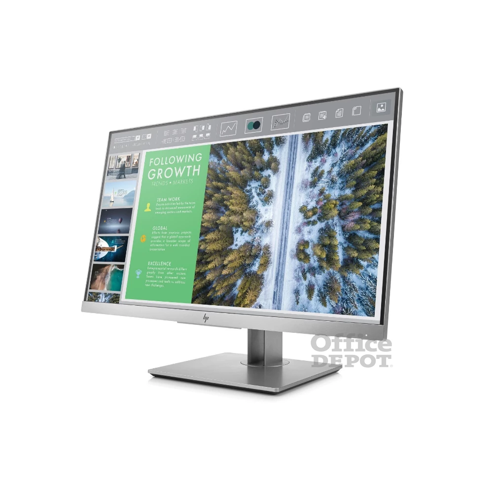 HP 23,8" EliteDisplay E243 FHD IPS VGA/HDMI/DP/USB ezüst monitor (Használt A)