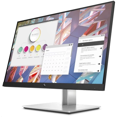 HP 24" E24 G4 FHD IPS VGA/HDMI/DP/USB fekete monitor (Használt A)