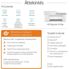 HP DeskJet Plus 4120E tintasugaras multifunkciós Instant Ink ready nyomtató HP DeskJet Plus 4120E tintasugaras multifunkciós Instant Ink ready nyomtató