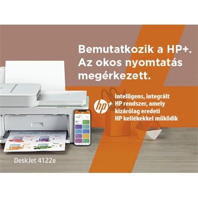 HP DeskJet Plus 4122E tintasugaras multifunkciós Instant Ink ready nyomtató HP DeskJet Plus 4122E tintasugaras multifunkciós Instant Ink ready nyomtató