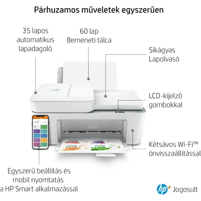 HP DeskJet Plus 4122E tintasugaras multifunkciós Instant Ink ready nyomtató HP DeskJet Plus 4122E tintasugaras multifunkciós Instant Ink ready nyomtató