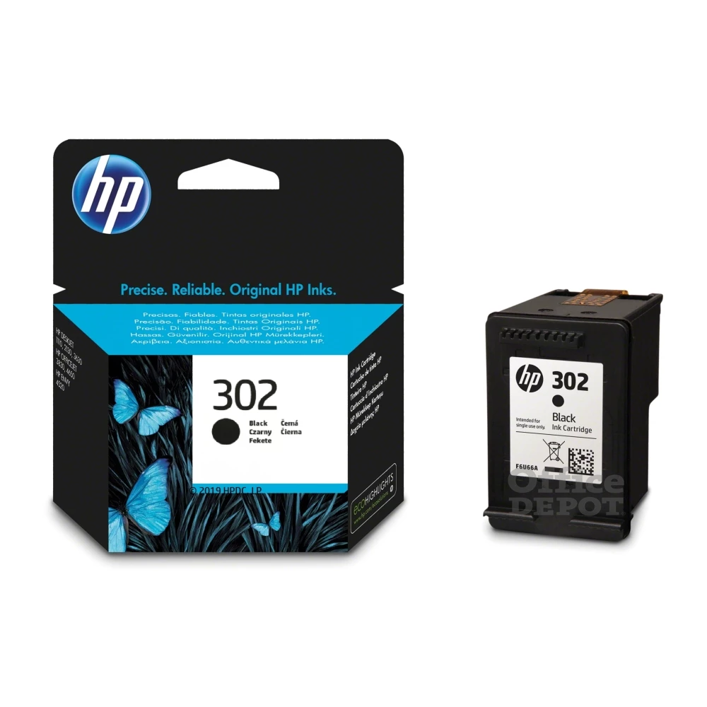 HP F6U66AE (302) fekete tintapatron