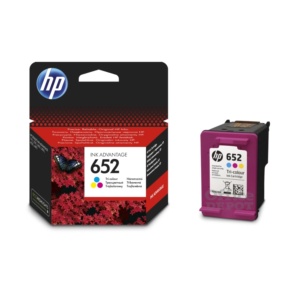 HP F6V24AE (652) háromszínű tintapatron