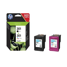 HP N9J72AE 301 tri-color és fekete tintapatron csomag HP N9J72AE 301 tri-color és fekete tintapatron csomag