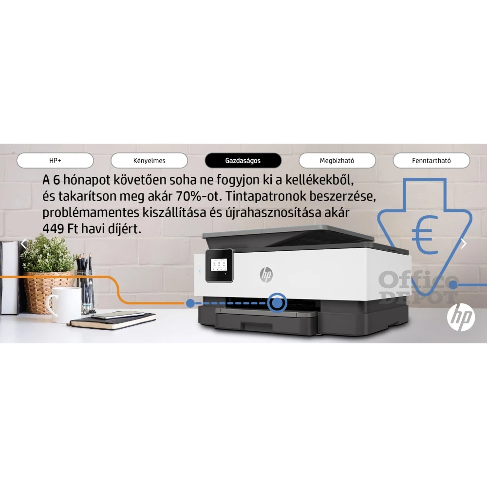 HP OfficeJet 8012E All-in-One multifunkciós tintasugaras Instant Ink ready nyomtató