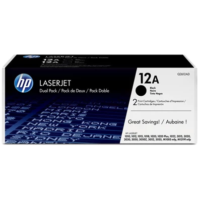 HP Q2612AD (12A) duo-pack fekete toner HP Q2612AD (12A) duo-pack fekete toner