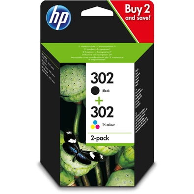 HP X4D37AE 302 tri-color és fekete tintapatron csomag HP X4D37AE 302 tri-color és fekete tintapatron csomag