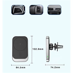 Haffner FN0190 MagSafe Qi univerzális szellőzőrácsba illeszthető autós tartó és gyorstöltő Haffner FN0190 MagSafe Qi univerzális szellőzőrácsba illeszthető autós tartó és gyorstöltő