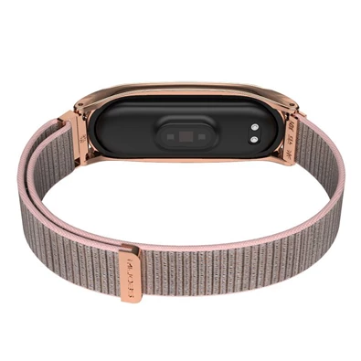 Haffner FN0213 Xiaomi Mi Smart Band 5/Band 6 Nylon rose gold rozsdamentes acél óraszíj Haffner FN0213 Xiaomi Mi Smart Band 5/Band 6 Nylon rose gold rozsdamentes acél óraszíj