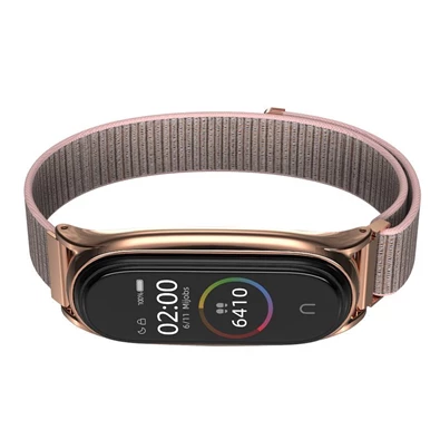 Haffner FN0213 Xiaomi Mi Smart Band 5/Band 6 Nylon rose gold rozsdamentes acél óraszíj Haffner FN0213 Xiaomi Mi Smart Band 5/Band 6 Nylon rose gold rozsdamentes acél óraszíj