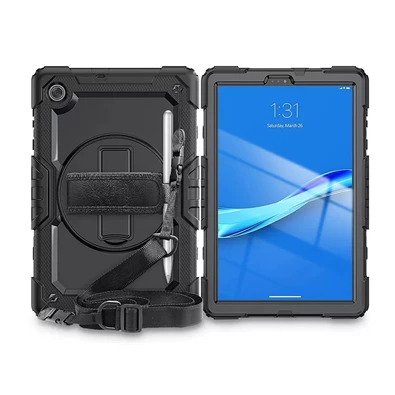 Haffner FN0478 Lenovo Tab M10 10,1 2nd TB-X306 fekete ütésálló tablet tok kijelzővédő üveggel Haffner FN0478 Lenovo Tab M10 10,1 2nd TB-X306 fekete ütésálló tablet tok kijelzővédő üveggel