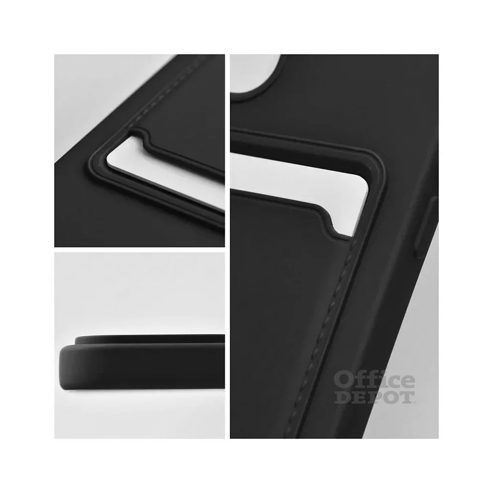 Haffner PT-6841 Apple iPhone 15 Card Case fekete szilikon hátlap kártyatartóval