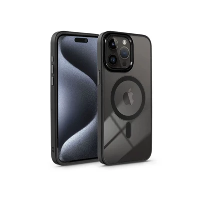 Haffner PT-6839 Apple iPhone 15 Pro Max Edge Mag Cover fekete/átlátszó szilikon hátlap Haffner PT-6839 Apple iPhone 15 Pro Max Edge Mag Cover fekete/átlátszó szilikon hátlap