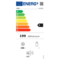 Haier HCE200E fehér, Fagyasztó:196L, fagyasztóláda