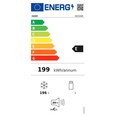Haier HCE200E fehér, Fagyasztó:196L, fagyasztóláda