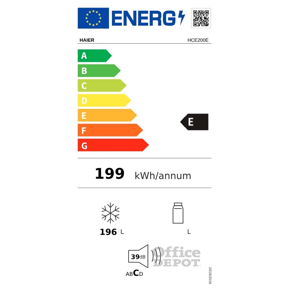 Haier HCE200E fehér, Fagyasztó:196L, fagyasztóláda