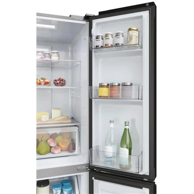 Haier HCR3818ENPT antracit, négyajtós, Hűtő:311L, Fagyasztó:156L, Total No frost hűtőszekrény