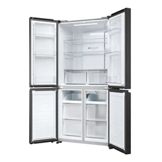 Haier HCR3818ENPT antracit, négyajtós, Hűtő:311L, Fagyasztó:156L, Total No frost hűtőszekrény