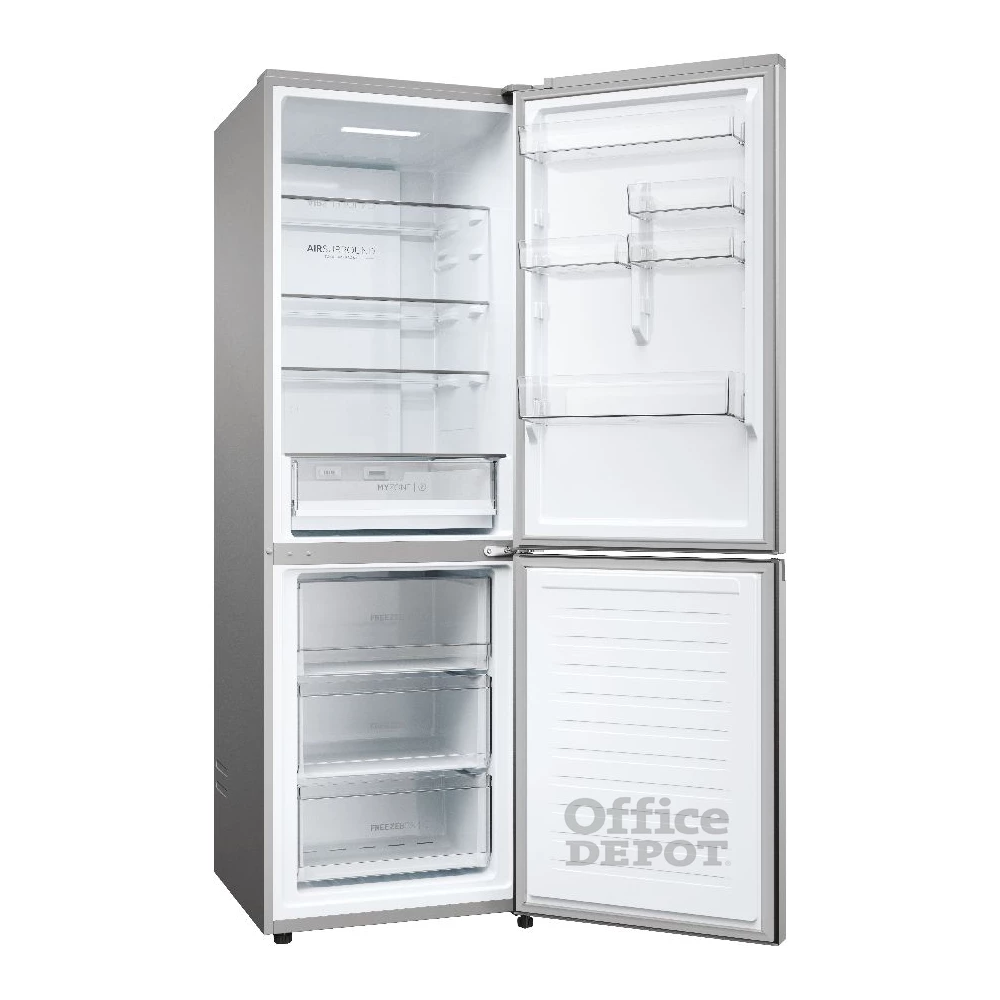 Haier HDPW3618DNPK inox, alulfagyasztós, Hűtő:235L, Fagyasztó:117L, Total No frost hűtőszekrény