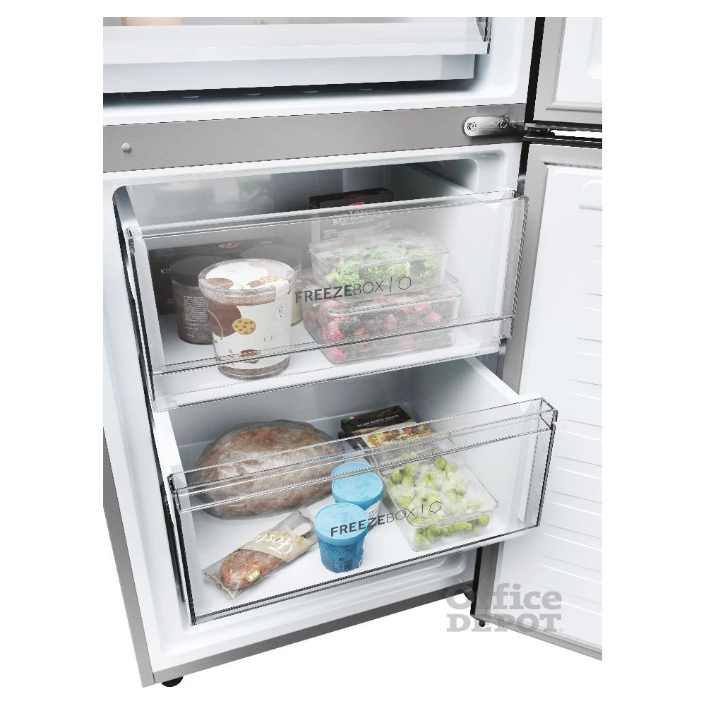 Haier HDPW3618DNPK inox, alulfagyasztós, Hűtő:235L, Fagyasztó:117L, Total No frost hűtőszekrény