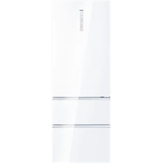 Haier HTW7720DNGW fehér, francia ajtós, alulfagyasztós, Hűtő:343L, Fagyasztó:140L, Total No frost hűtőszekrény