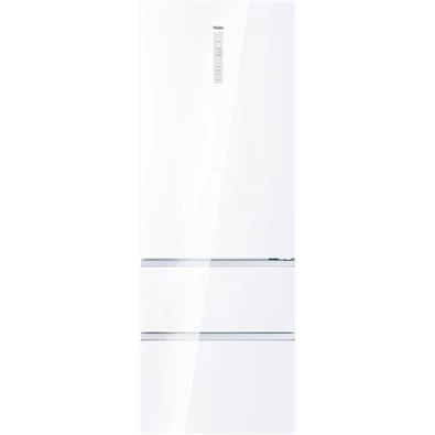 Haier HTW7720DNGW fehér, francia ajtós, alulfagyasztós, Hűtő:343L, Fagyasztó:140L, Total No frost hűtőszekrény