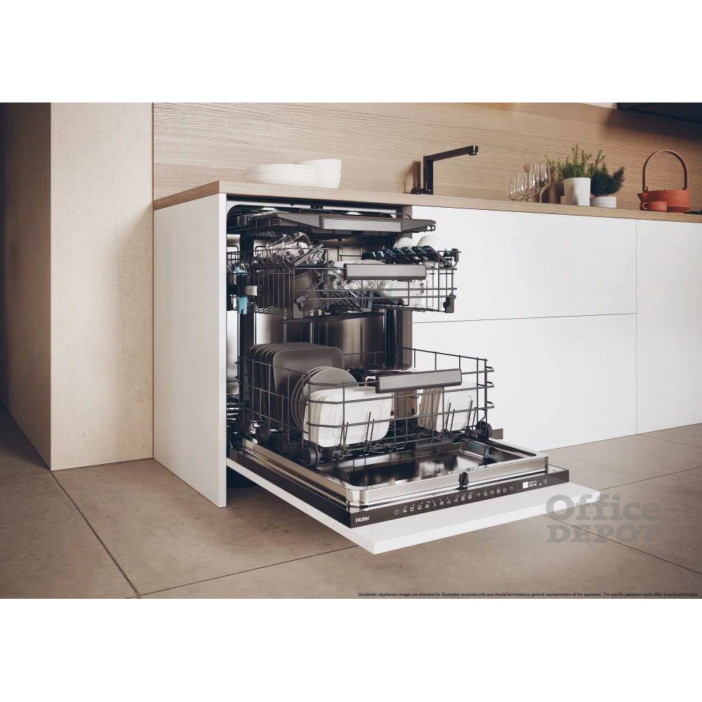 Haier XS 6B1M3PB programok száma: 10, beépíthető, 16 terítékes mosogatógép 