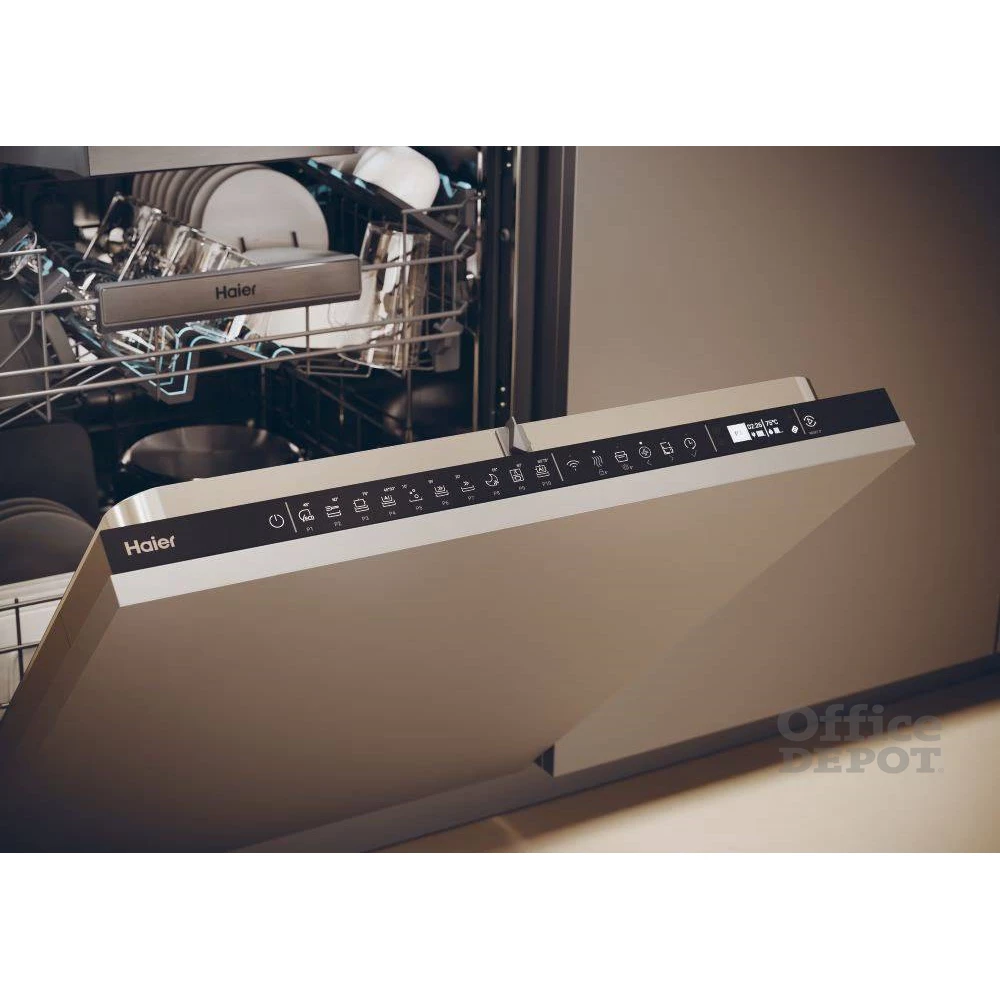 Haier XS 6B1M3PB programok száma: 10, beépíthető, 16 terítékes mosogatógép 