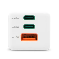 Hama 00201996 65W GAN PD QC USB/USB-C fehér hálózati töltő Hama 00201996 65W GAN PD QC USB/USB-C fehér hálózati töltő