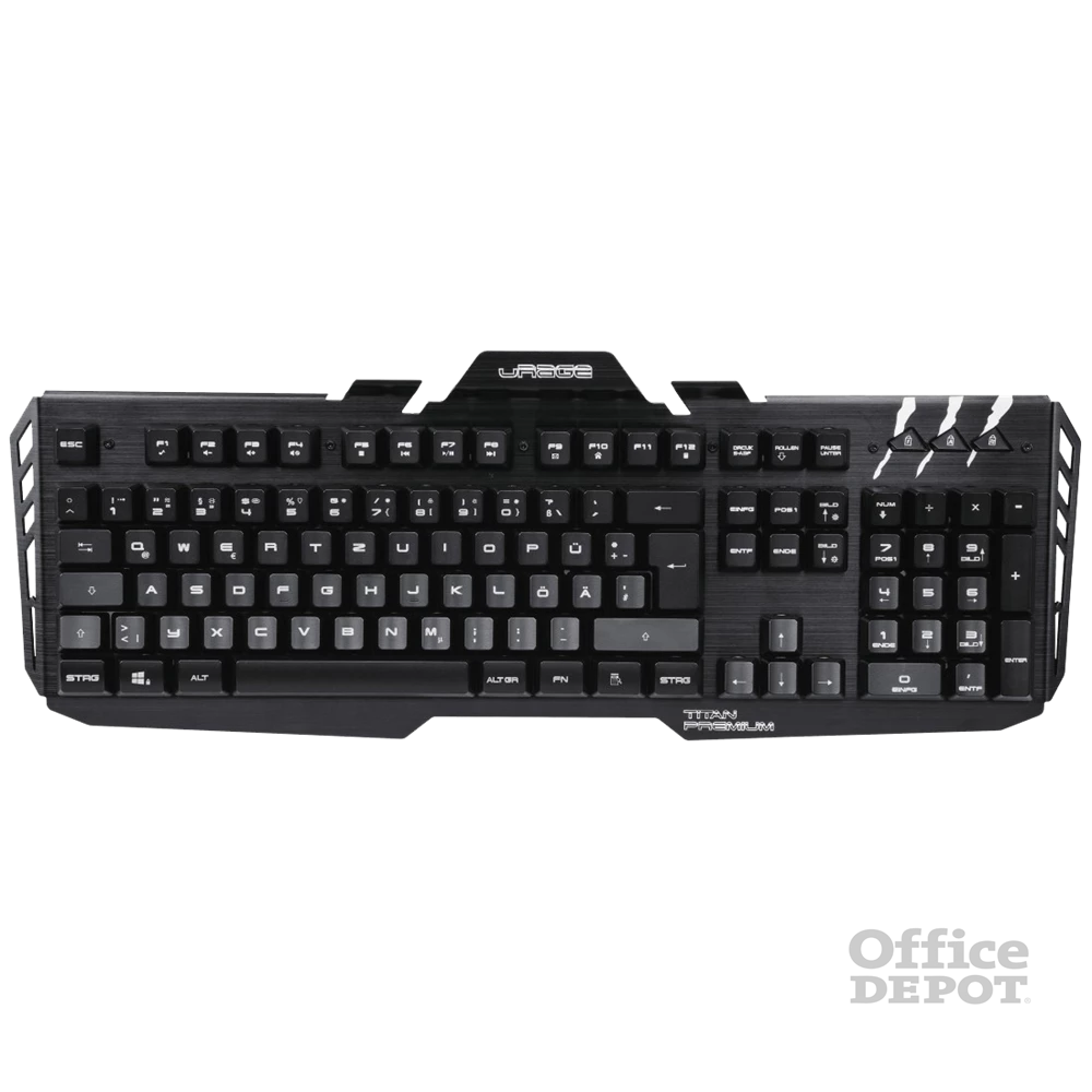 URAGE by Hama 113755 "CyberBoard Premium" HUN fekete világító gamer billentyűzet