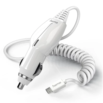 Hama 173612 1A fehér Micro USB autós töltő Hama 173612 1A fehér Micro USB autós töltő