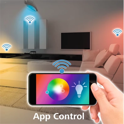 Hama 176597 E27 RGB+CCT 10W okos WIFI LED izzó Hama 176597 E27 RGB+CCT 10W okos WIFI LED izzó