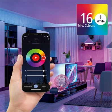 Hama 176597 E27 RGB+CCT 10W okos WIFI LED izzó Hama 176597 E27 RGB+CCT 10W okos WIFI LED izzó