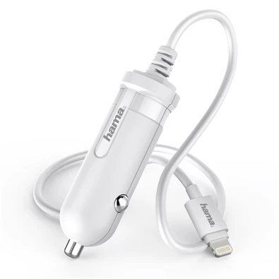 Hama 178303 iPad/iPhone Lightning (MFI) 2,4A fehér autós töltő Hama 178303 iPad/iPhone Lightning (MFI) 2,4A fehér autós töltő