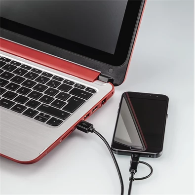 Hama 178327 micro USB - USB Type-C 2in1 fekete 1m adatkábel Hama 178327 micro USB - USB Type-C 2in1 fekete 1m adatkábel