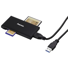 Hama 181018 "Slim" USB 3.0 superspeed fekete multi kártyaolvasó Hama 181018 "Slim" USB 3.0 superspeed fekete multi kártyaolvasó