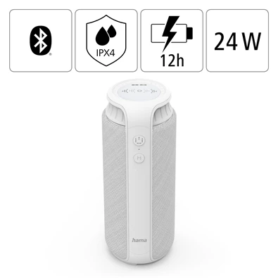 Hama 188201 "PIPE 2.0", 24W fehér bluetooth hangszóró Hama 188201 "PIPE 2.0", 24W fehér bluetooth hangszóró