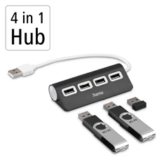 Hama 200119 1:4 BUSPOW fekete FIC USB 2.0 hub Hama 200119 1:4 BUSPOW fekete FIC USB 2.0 hub