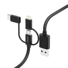 Hama 201536 FIC E3 3in1 micro USB / Type-C / Lightning 1,5m adatkábel Hama 201536 FIC E3 3in1 micro USB / Type-C / Lightning 1,5m adatkábel