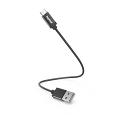 Hama 201600 FIC E3 USB Type-C, 0,2m, fekete adatkábel Hama 201600 FIC E3 USB Type-C, 0,2m, fekete adatkábel