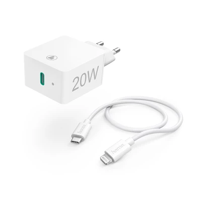 Hama 201620 Lightning - USB Type-C adatkábel, hálózati töltő Hama 201620 Lightning - USB Type-C adatkábel, hálózati töltő