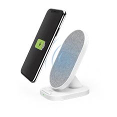 Hama 201686 "QI FABRIC FC-10S" FIC E3 10W vezeték nélküli fehér mobiltelefon töltő