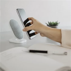 Hama 201686 "QI FABRIC FC-10S" FIC E3 10W vezeték nélküli fehér mobiltelefon töltő