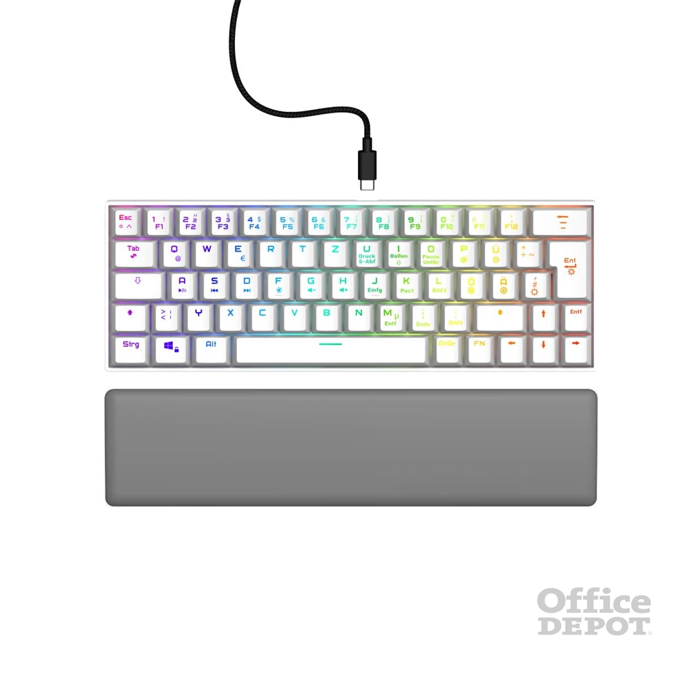 URAGE by Hama 13217829 EXODUS 760TKL RGB (red switch) fehér mechanikus billentyűzet